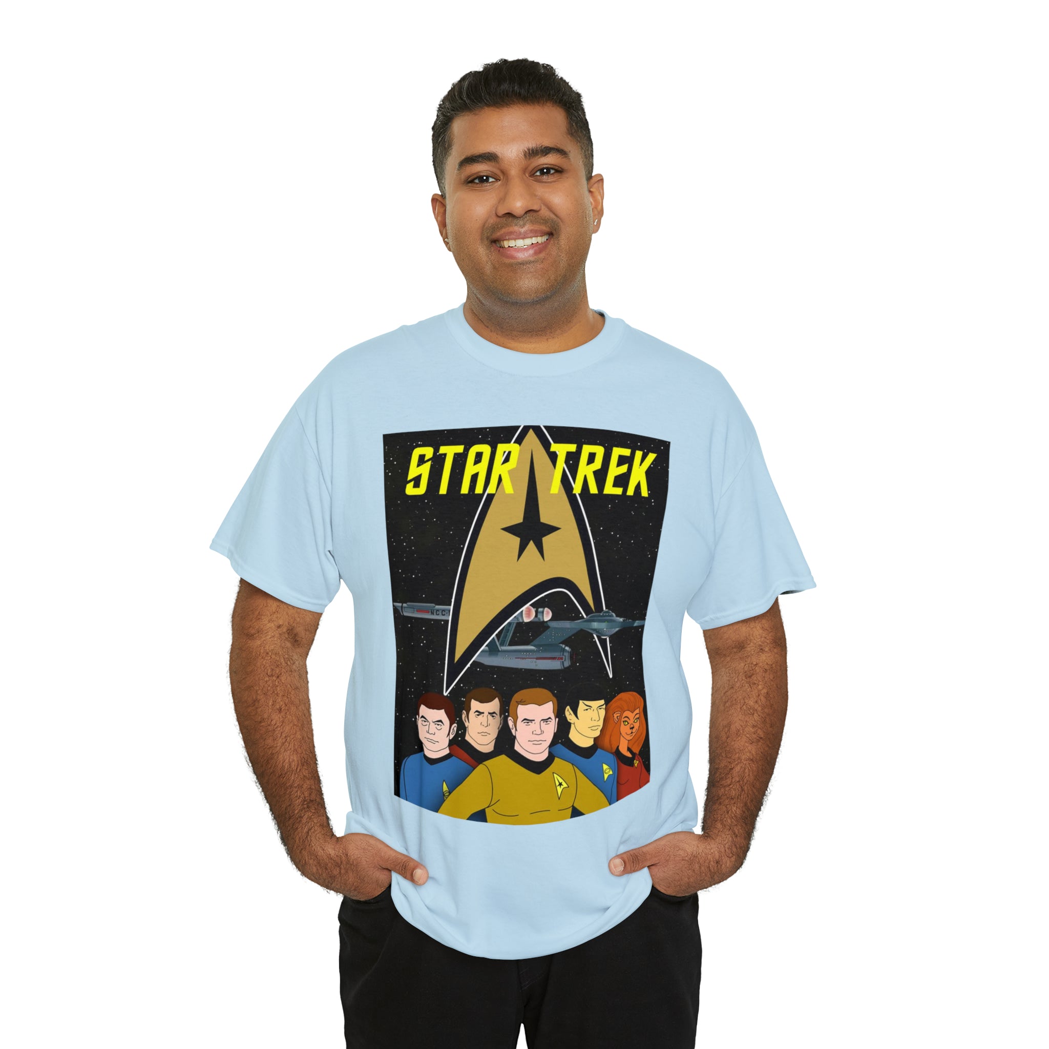 Star Trek Cartoon- Unisex Heavy Cotton T-Shirt - Creations by Chris and Carlos